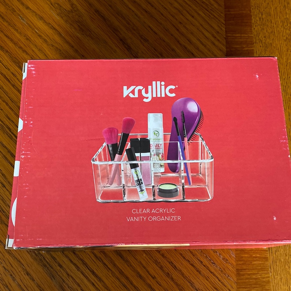 Kryllic clear acrylic Vanity Organizer